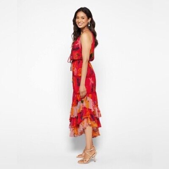 Farm Rio
Mixed Fruits Ocean Tiered Midi-Dress - Picture 2 of 13